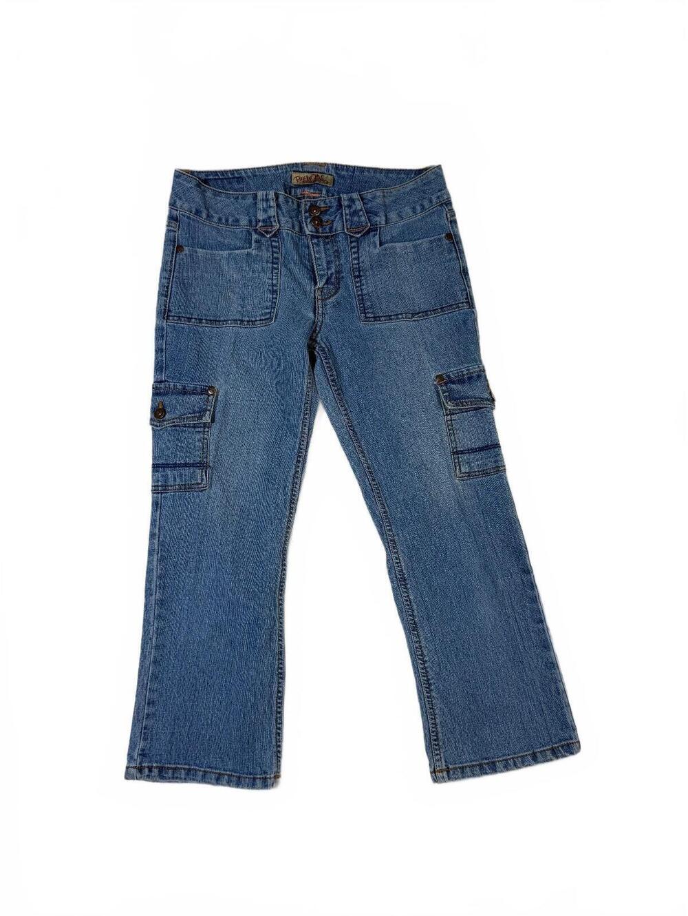 2000s Low Rise Paris Blues Cargo Denim Capris Size 7
